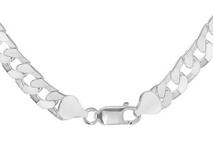Preview image of Sterling Silver 22'' flat squared curb chain