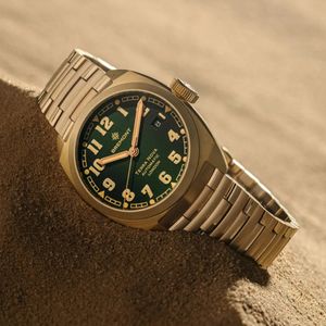 Preview image of Bremont Terra Nova 40.5mm Bronze Date Green Bracelet Watch