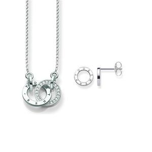 Thomas Sabo Together Forever Silver Necklace & Earrings Gift Set