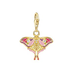 Thomas Sabo Gold Plated Colorful Moth Charm 