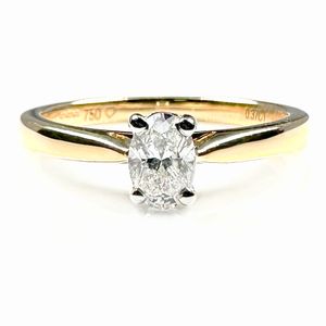 Preview image of 18ct Gold 0.37ct Oval Cut Diamond Solitaire