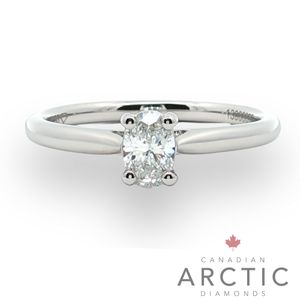 Preview image of Platinum 0.31ct Canadian Arctic Oval Cut Diamond Solitaire 
