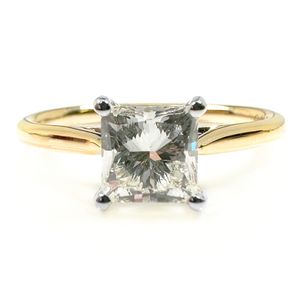 Preview image of 18ct Gold 1.00ct Princess Diamond 4 Claw Solitaire