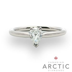 Preview image of Platinum 0.30ct Canadian Arctic Pear Cut Diamond 3 Claw Solitaire 