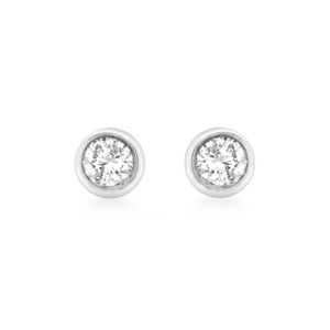 Preview image of 9ct White Gold Round 0.20ct Diamond Stud Earrings 