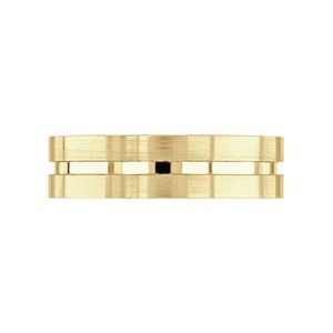 Preview image of 9ct Gold 6mm Polished Centre Contemporary Gents Wedding Ring 