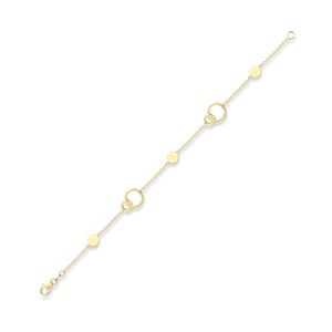 Preview image of 9ct Gold Interlock Circles and Disks Bracelet