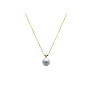 Preview image of 9ct Yellow Gold Grey Round 6-6.5mm Cultured Pearl Pendant 