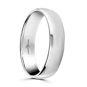 Preview image of Platinum 5mm Lightweight Court Gents Wedding Ring