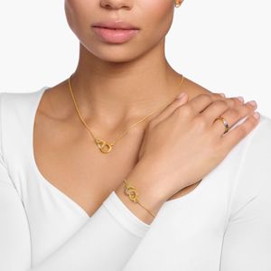 Thomas Sabo Rainbow Together Forever Gold Necklace & Bracelet Gift Set