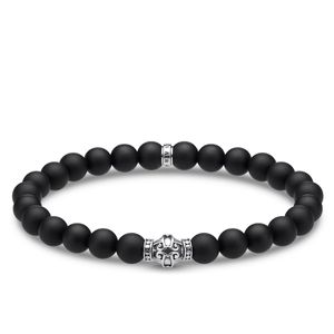 Thomas Sabo Black Obsidian Small Bead Bracelet 17cm