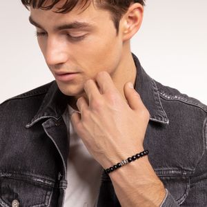 Thomas Sabo Black Obsidian Small Bead Bracelet 17cm