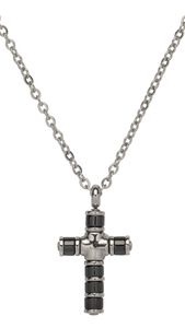 Preview image of Unique Steel and Black Cross Necklace