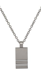 Preview image of Unique Matte and Polished Striped Dogtag