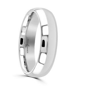Preview image of Platinum 6mm Medium Court Gents Wedding Ring