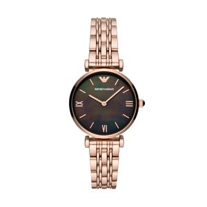 Preview image of Emporio Armani Rose Gold & Black Mother of Pearl Ladies Bracelet Watch