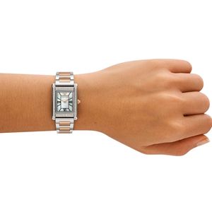 Preview image of Emporio Armani Genni 32mm Rose Gold Two Tone Mother Of Pearl Quartz Bracelet Watch