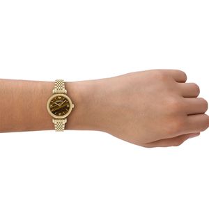 Preview image of Emporio Armani Gianni 28mm Gold Tigers Eye Quartz Strap Watch