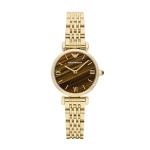 Preview image of Emporio Armani Gianni 28mm Gold Tigers Eye Quartz Strap Watch