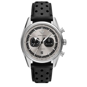 Preview image of Emporio Armani Racer 42mm Beige Steel Quartz Chronograph Bracelet Watch