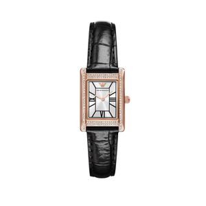 Preview image of Emporio Armani Genni Silver Rose Gold Plated Quartz Leather Strap Watch
