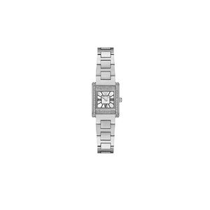 Preview image of Emporio Armani Genni 20mm Mother Of Pearl Silver Square Quartz Bracelet Watch 