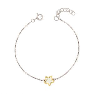 Preview image of D for Diamond Star Silver and Gold Plated Bracelet