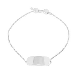 D for Diamond Forever Expandable Silver Bracelet