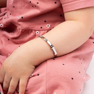 Preview image of D for Diamond Heart Silver Bangle