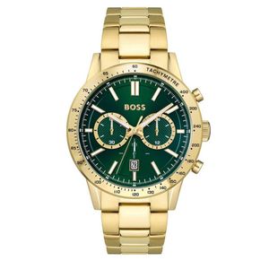 Preview image of Boss Allure 41mm Green Dial Gold Tone Quartz Bracelet Chronograph Watch