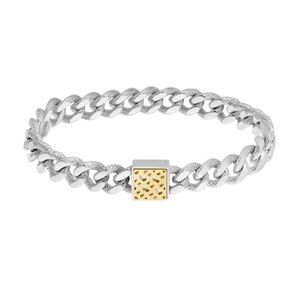 Preview image of Boss Caly Steel Texture Curb Link Bracelet