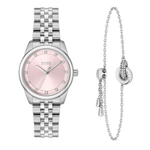 Preview image of Boss Graceful 32mm Pink Steel Watch & Bracelet Gift Set 