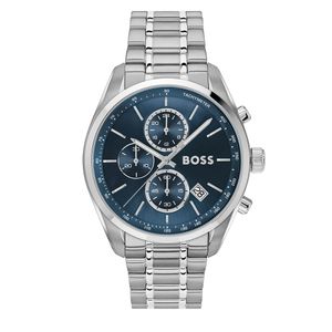 Preview image of Boss Grand Prix 44mm Steel Blue Dial Quartz Bracelet Chronograph Watch