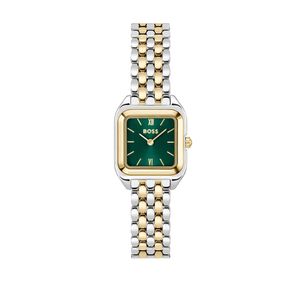 Preview image of Boss Mae Petite 22.5mm Bicolour Green Quartz Bracelet Watch
