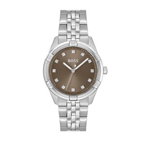 Preview image of Boss Rhea 36mm Steel Khaki Dial Stone Set Quartz Bracelet Chronograph Watch