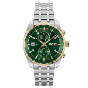 Preview image of BOSS Sky traveller 44mm Green Bi Colour Quartz Bracelet Watch