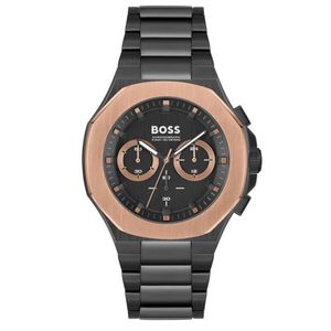 Preview image of Boss Taper 45mm Steel Black Quartz Bracelet Chronograph Watch