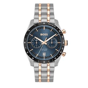 Preview image of Boss Tourmaster 41mm Blue Bicolour Steel Quartz Bracelet Watch 