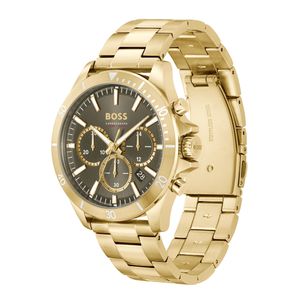 Boss Troper 44mm Steel Gold PVD Quartz Bracelet Chronoraph Watch