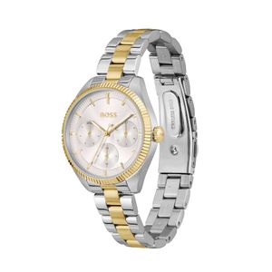 BOSS Sage Sport 34mm Bicolour Silver Dial Quartz Bracelet Watch