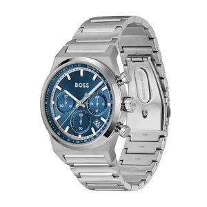 Preview image of Boss Candor 41mm Steel Blue Dial Quartz Bracelet Chronograph Watch