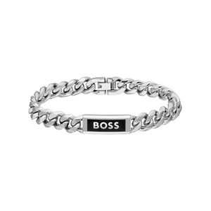 Preview image of Boss Kassy Emblem Logo Black Dog Tag Steel Bracelet  