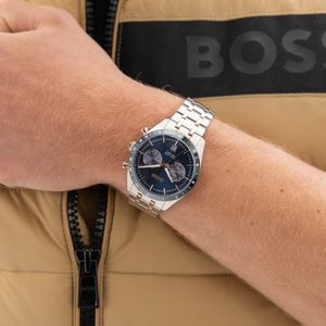 Preview image of Boss Tourmaster 41mm Blue Bicolour Steel Quartz Bracelet Watch 