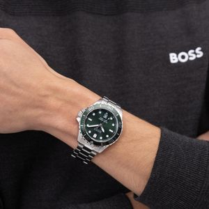 Preview image of Boss Troper Sport 41mm Green Steel Quartz Bracelet Watch