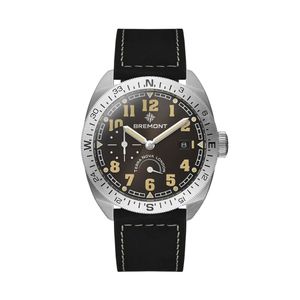 Preview image of Bremont Terra Nova 40.5mm Steel Black Turning Bezel Strap Watch 
