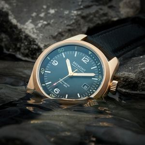 Bremont Bronze Argonaut 42mm Black Fabric Strap Watch