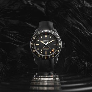 Preview image of Bremont Supermarine S302 JET 40mm Black GMT Rubber Strap Watch
