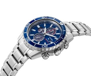 Citizen Promaster Diver 45mm Black and Blue Chronograph Watch 