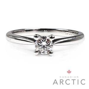 Preview image of Platinum 0.20ct Canadian Arctic 4 Claw Round Brilliant Diamond Solitaire 