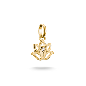 Preview image of Thomas Sabo Lotus With Stone Gold Plated Connect Charm 
